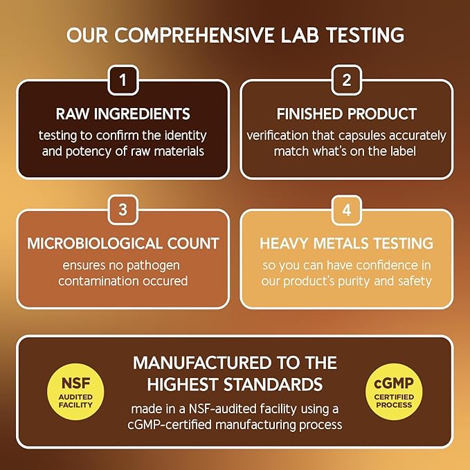 BioEmblem Mushroom Complex - 10:1 Strength and 7 Species - Lions Mane, Reishi, Cordyceps, Chaga, Maitake, Shiitake Mushroom Supplement - Immunity, Energy & Focus, Brain - Non-GMO, Vegan - 90 Caps