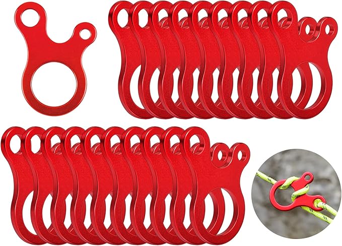 DS. DISTINCTIVE STYLE Aluminum Guyline Tensioner 20 Pieces Rope Tensioner for Outdoor Tent Camping Accessories