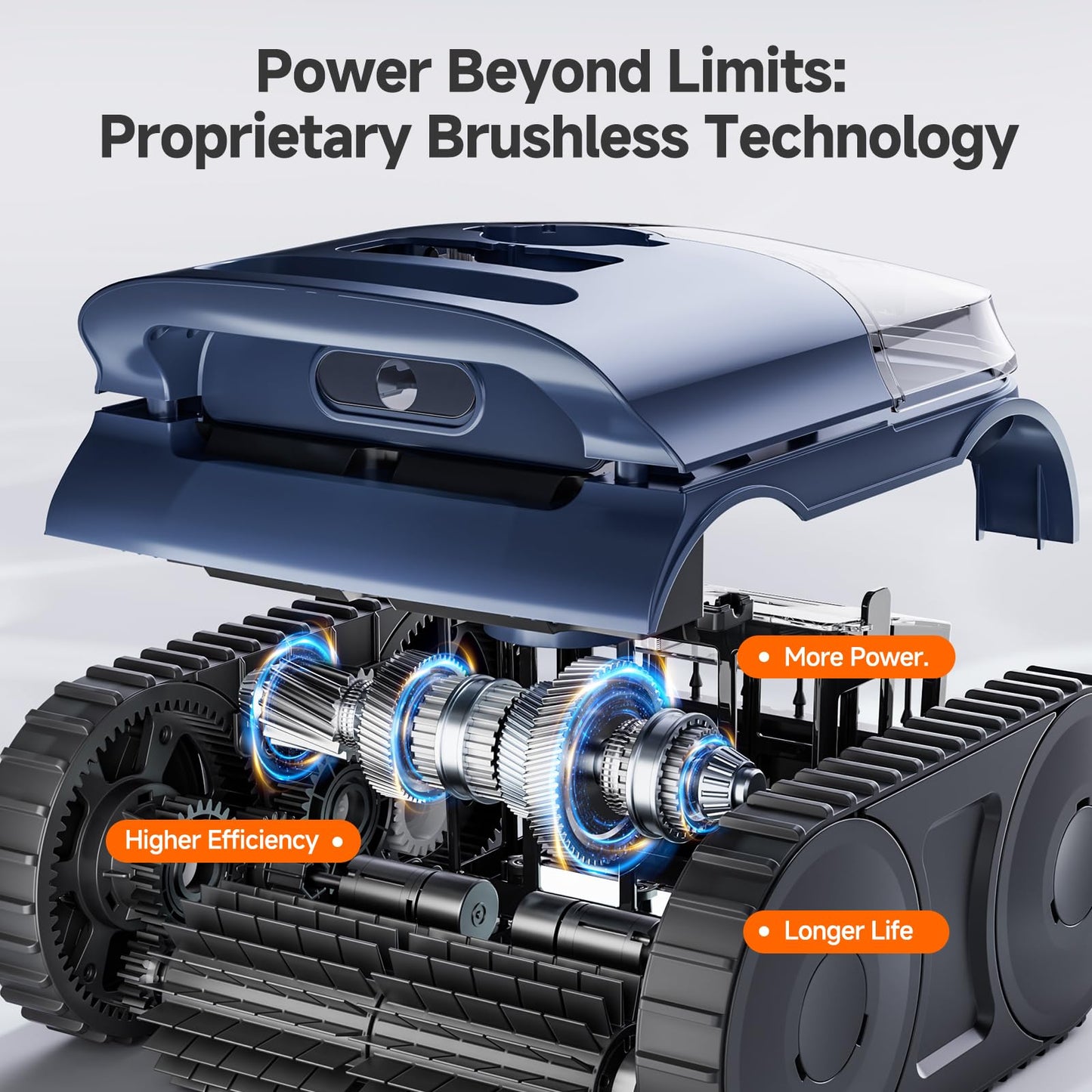 Pool Vacuum for Above Ground Pool & Inground Pools, Smart Navigation Robtic Pool Cleaner with Up to 180 Mins Run time & 2150 Sq.ft, Wall and Waterline Cleaning Vacuum