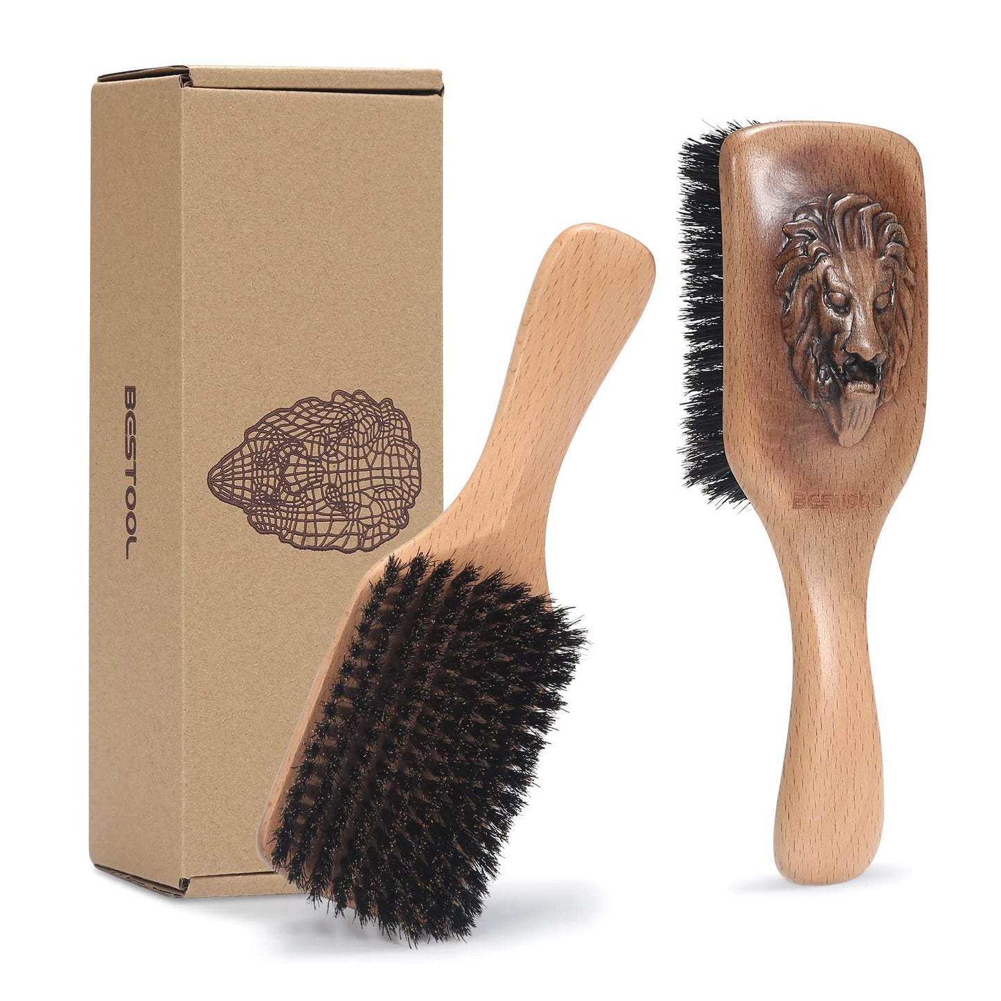BESTOOL 100% Pure Boar Bristle Hair Brush for Thin, Fine and Medimum Hair Type Premium Unique Design Boar Bristle Hairbrush to I