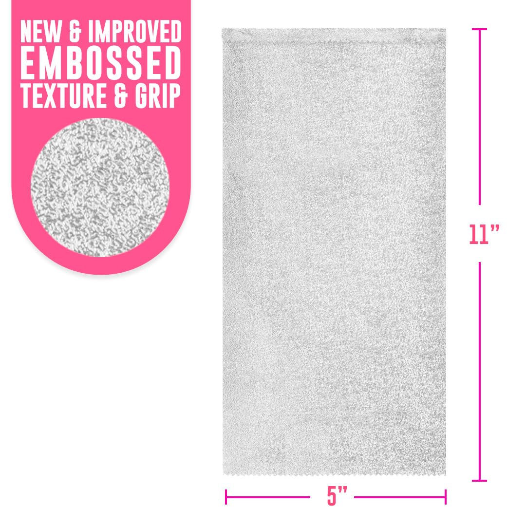 Colortrak Embossed Sheets Silver Aluminum Foil Pop-up Dispenser, 1000 Pre-cut Sheets Non-slip Textured Silver 5 x 11 Sheets for Hair Foil Coloring and Highlighting Sheet Applications