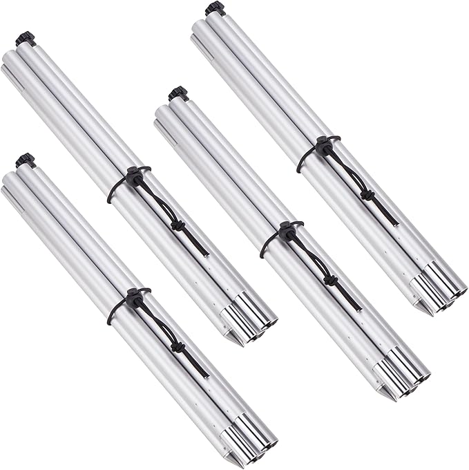 4 Pack Tent Poles 6.6 Feet, Beach Tent Sun shelter Replacement, Tarp Canopy Accessories for Camping, Fishing and Party
