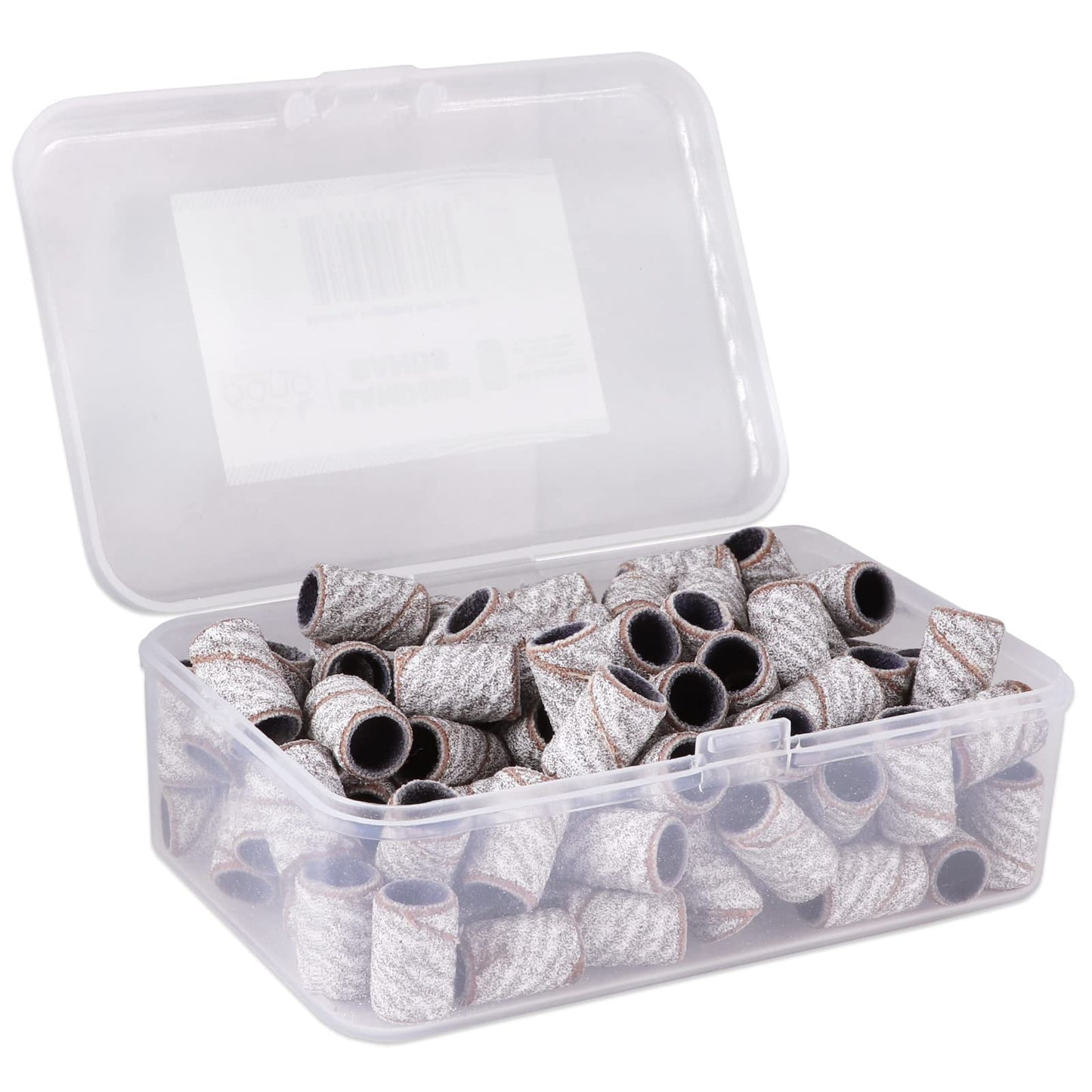 100 Pcs Large Zebra Nail Drill Bits Sanding Bands for Nail Drill 80 Coarse Grit – Nail File for Acrylic Nail Gel Manicures Pedicure