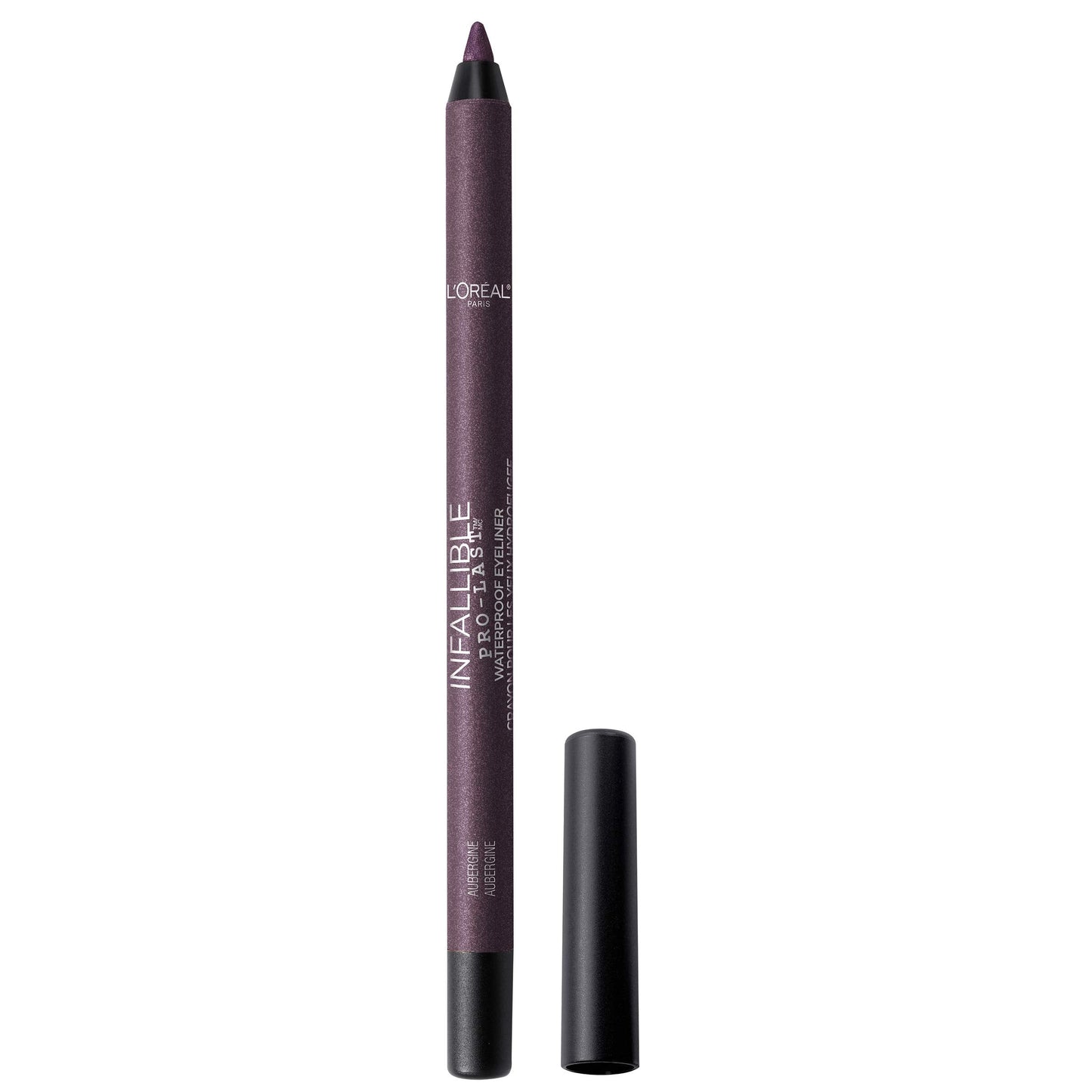 L'Oreal Paris Makeup Infallible Pro-Last Pencil Eyeliner, Waterproof and Smudge-Resistant, Glides on Easily to Create any Look, Aubergine, 0.042 oz.