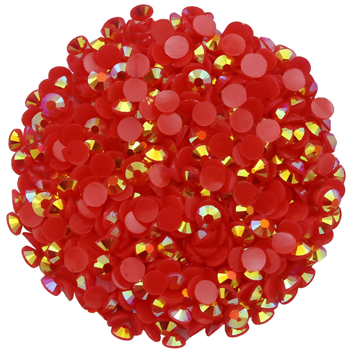 4500 Pcs SS6 2mm AB Flatback Rhinestones for Nails Art Crafts Glitter Round Shine Gems Crystals DIY Clothes Shoes (Red AB)