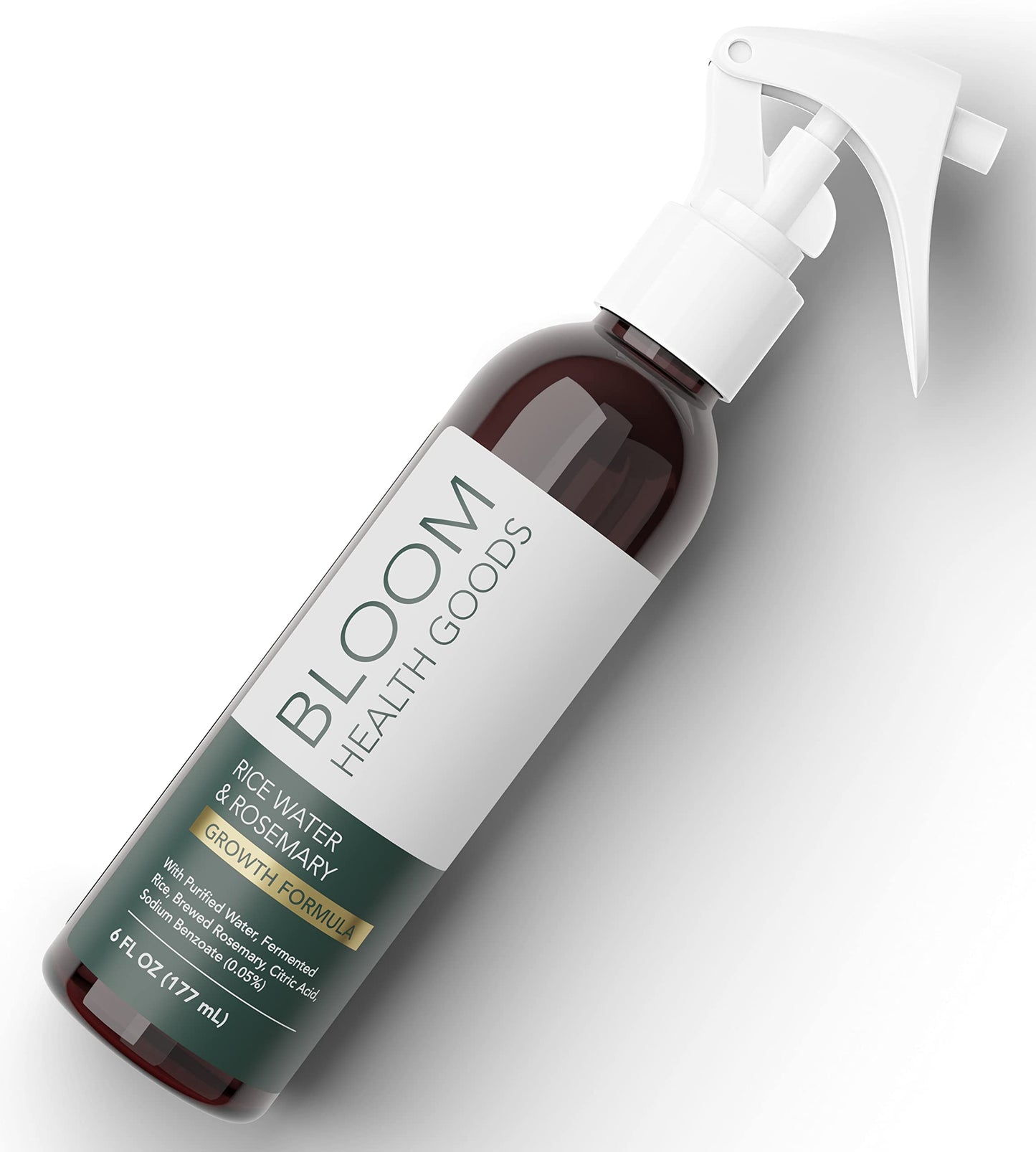 Bloom Health Goods Rosemary & Fermented Rice Water Tonic Growth Spray for Hair Health - Whole Plant Ingredients - 6 Fluid Ounces