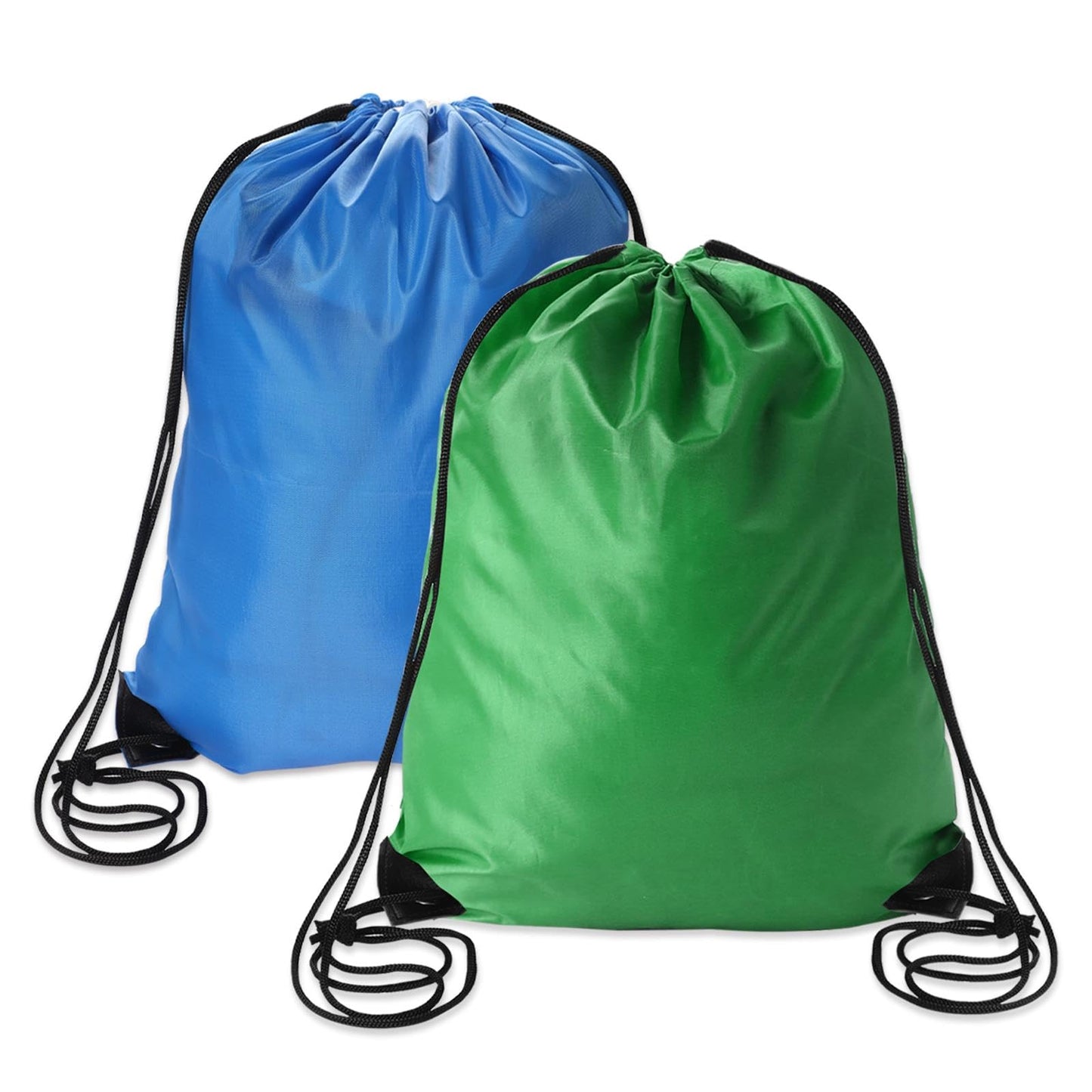 2 Pcs Drawstring Backpack Bags Sports Cinch Sack String Bags Blue Green Drawstring Gym Bag Draw String Backpack Bulk Swimming String Bags