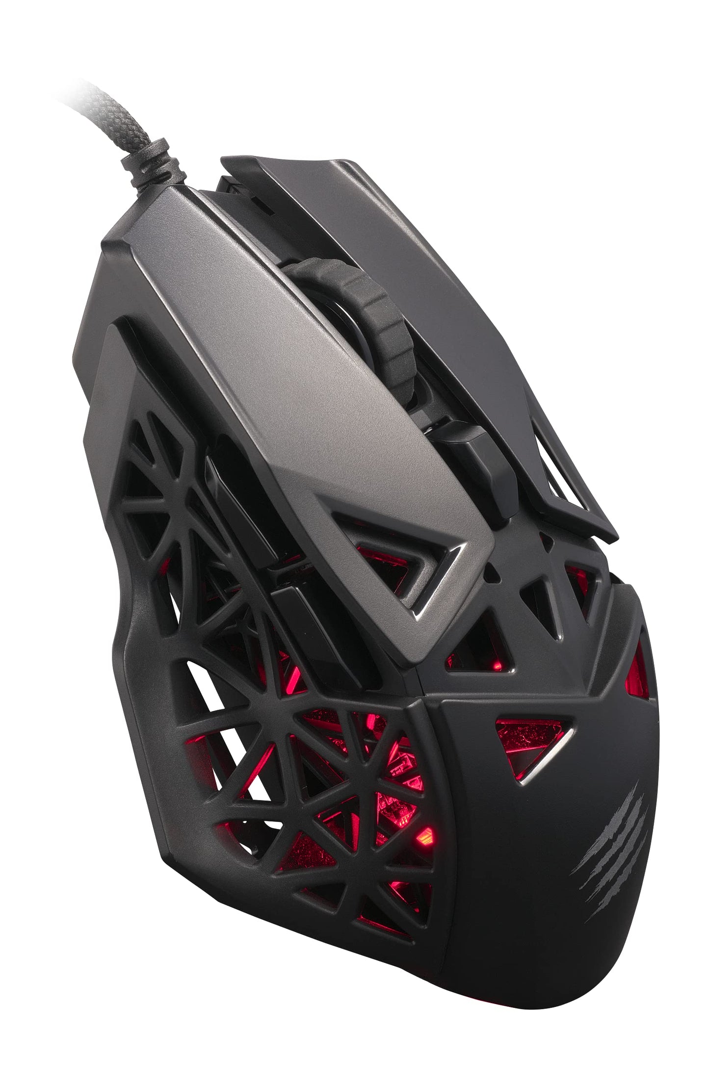 Mad Catz M.O.J.O. M1 Gaming Mouse - Light Weight 70g - 12000 DPI Optical Sensor–Built-in Customizable RGB lighting effect - Hollow Pyramid Design - Patented DAKOTA Switch - 40g Acceleration, Black
