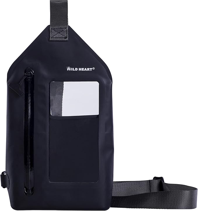 WILD HEART Waterproof Chest Sling Bag Pouch Fashion Diving Swimming Pool Beach Underwater Pouch Case Fully Waterproof Sea Fishing Diving Large Capacity Lightweight Bag