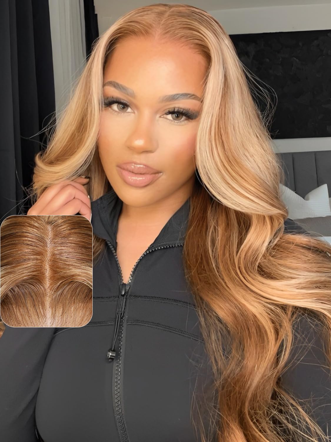 UNICE Bye Bye Knots Wig Body Wave 7x5 Invisible Knots Lace Front Wigs Human Hair Honey Blonde Highlight Pre Everything Glueless Wig Human Hair Pre Plucked Pre Cut 180% Density 16 inch