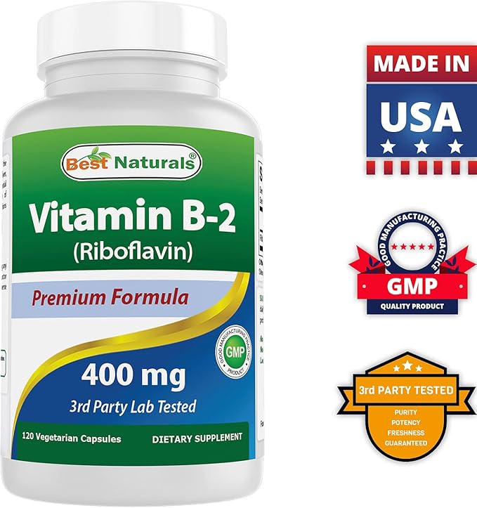 Best Naturals Probiotic 10 Strains & 30 Billion CFU & Vitamin B2 (Riboflavin) 400mg