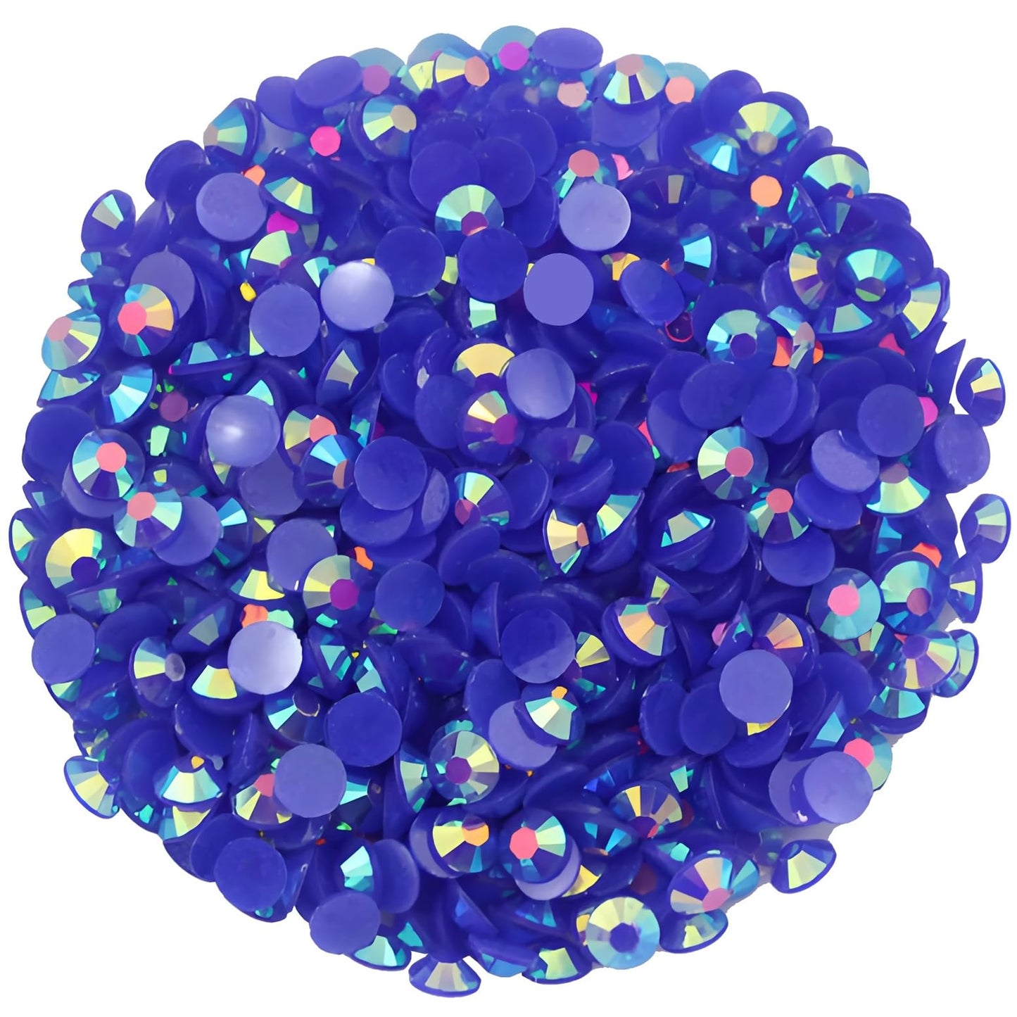 4500 Pcs SS6 2mm AB Flatback Rhinestones for Nails Art Crafts Glitter Round Shine Gems Crystals DIY Clothes Shoes (Sapphire AB)