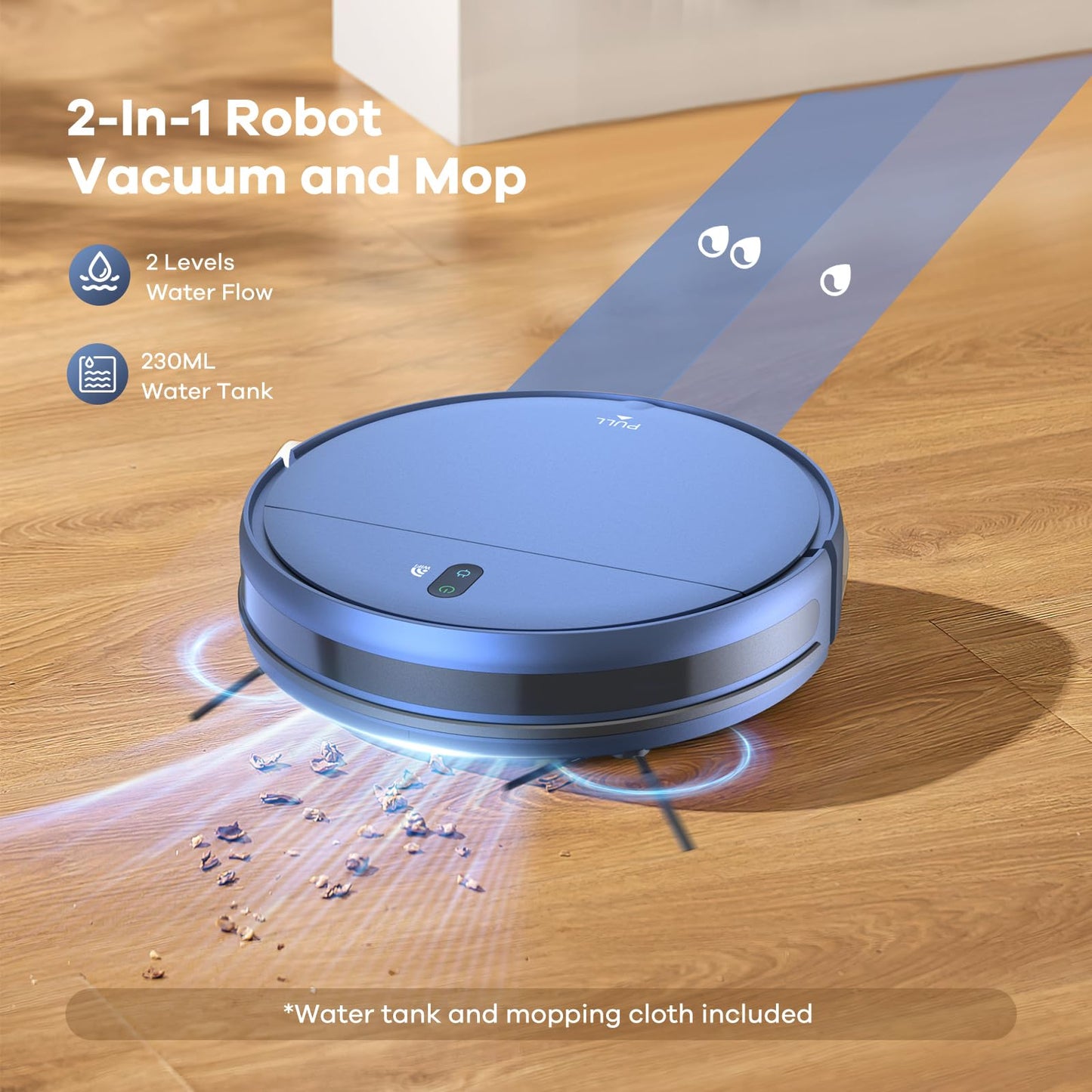 ZCWA Robot Vacuum and Mop Combo,2.4GHz WiFi/APP Aspiradora Robot,4 Cleaning Mode Automatic Vacuum Robot,Self-Charging Robotic Vacuums for Pet Hair