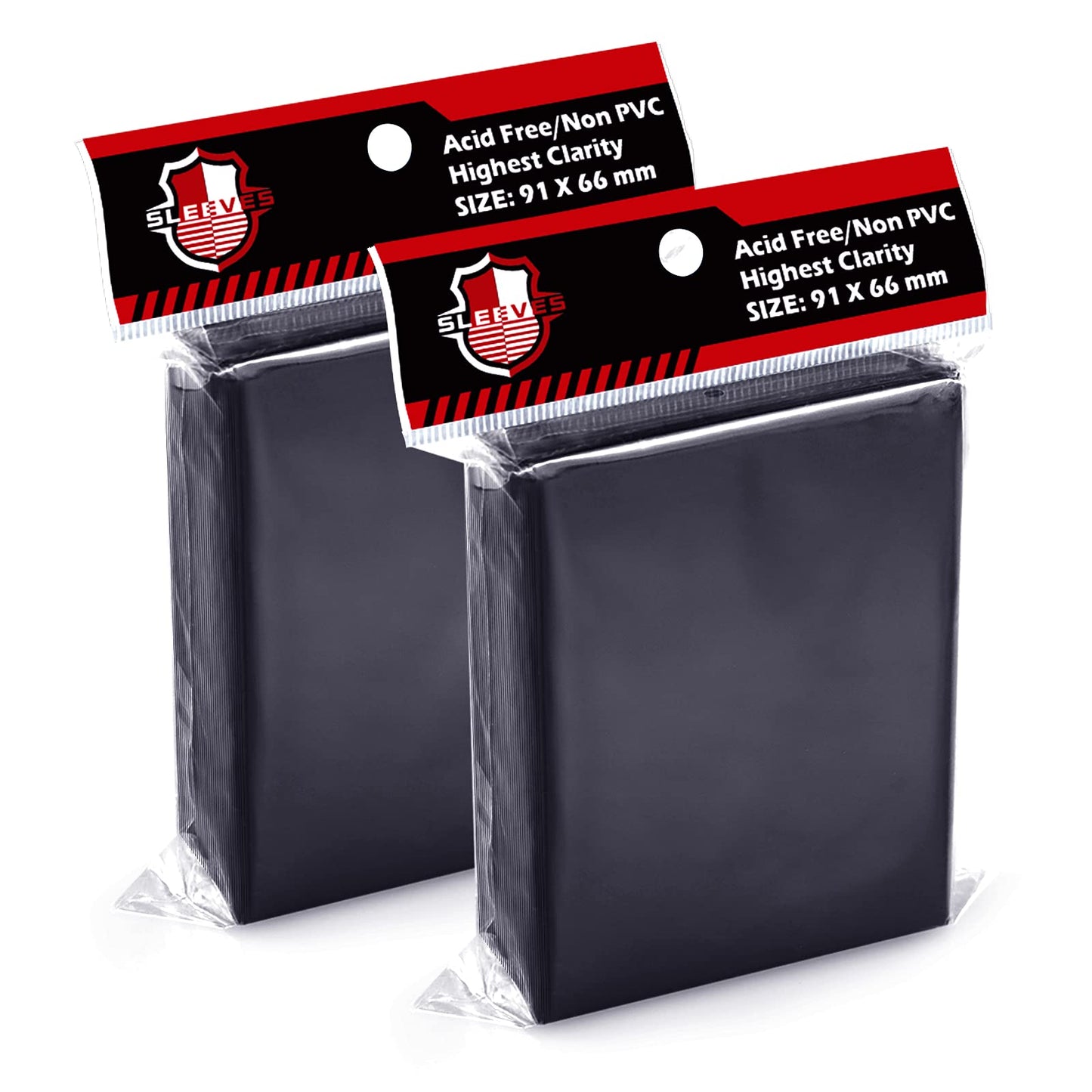 200 Counts Black Card Sleeves Top Loaders for Trading Card, Matte Card Sleeves Deck Card Protectors Compatible with Baseball Card, Sports Cards, MTG, Yugioh Card