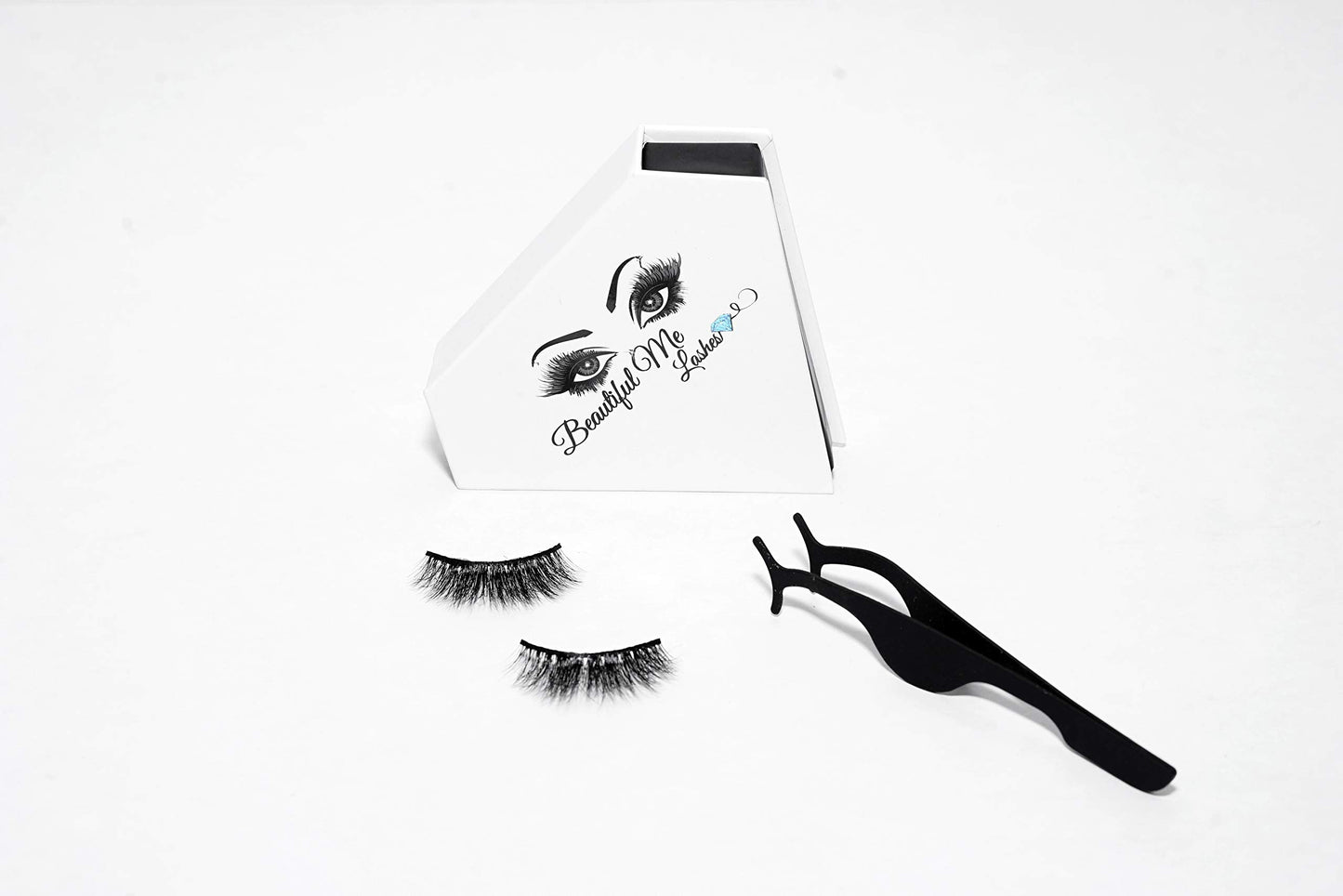 100% Dramatic 3D Siberian Handmade Mink Lash Strip Extension Cruelty Free Reusable Up To 20X 1pair With Applicator And Beautiful Me Lash Box (Naturally Naughty) A01