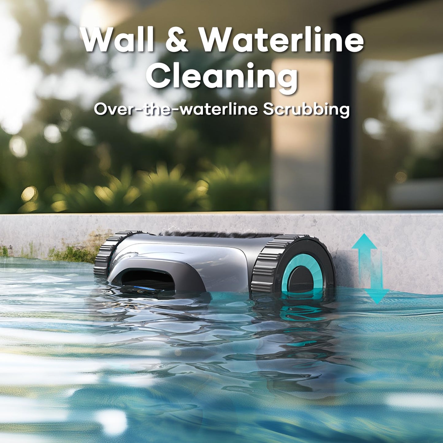 Aiper Scuba S1 Robotic Pool Cleaner, 150 Min Battery Life, WavePath 2.0 Smart Navigation, Over-The-Waterline Scrubbing, for Inground and Above Ground Pools up to 1600 sq.ft