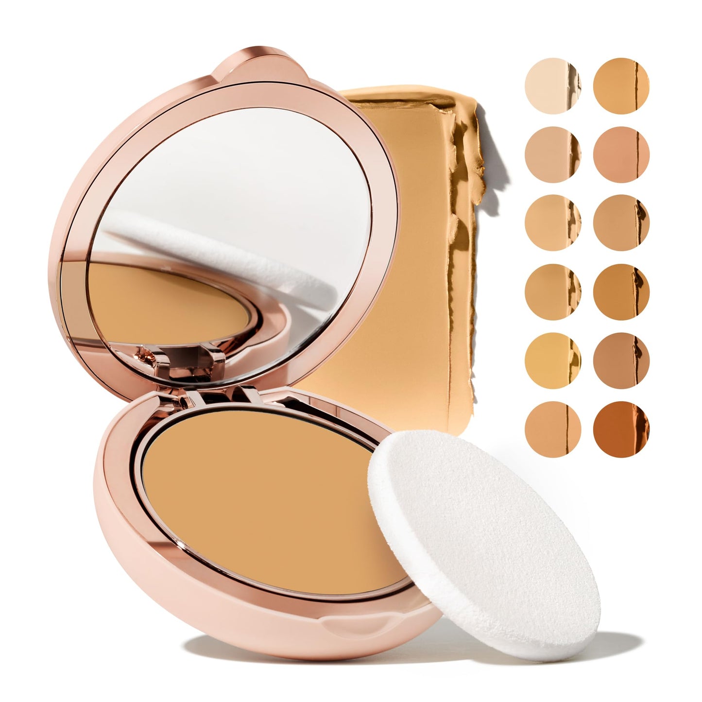 Toty by Sofia Vergara - Ilumina CC Creamy Compact SPF 50+ Mineral Broad Spectrum Sunscreen for Face - Tinted Blurring Balm SPF- Matte, Light Coverage - Water & Sweat Resistant - All Skin Types - 2C