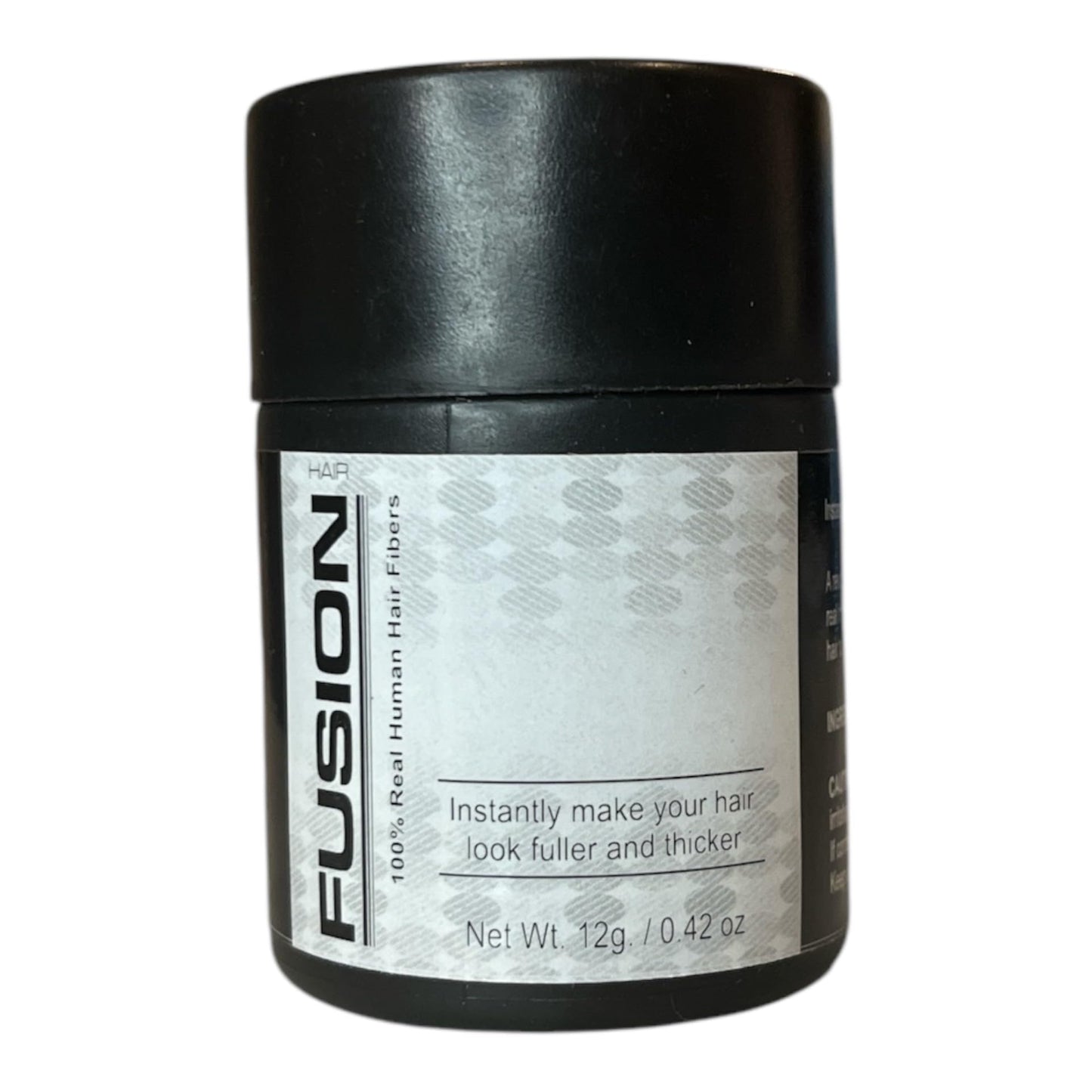 Hair Fibers for Thinning Hair - (0.42 Oz) Real Human Hair Building Fibers to Conceal Bald Spots and Thinning Hair, Root Touch Up and Volumizer, Black