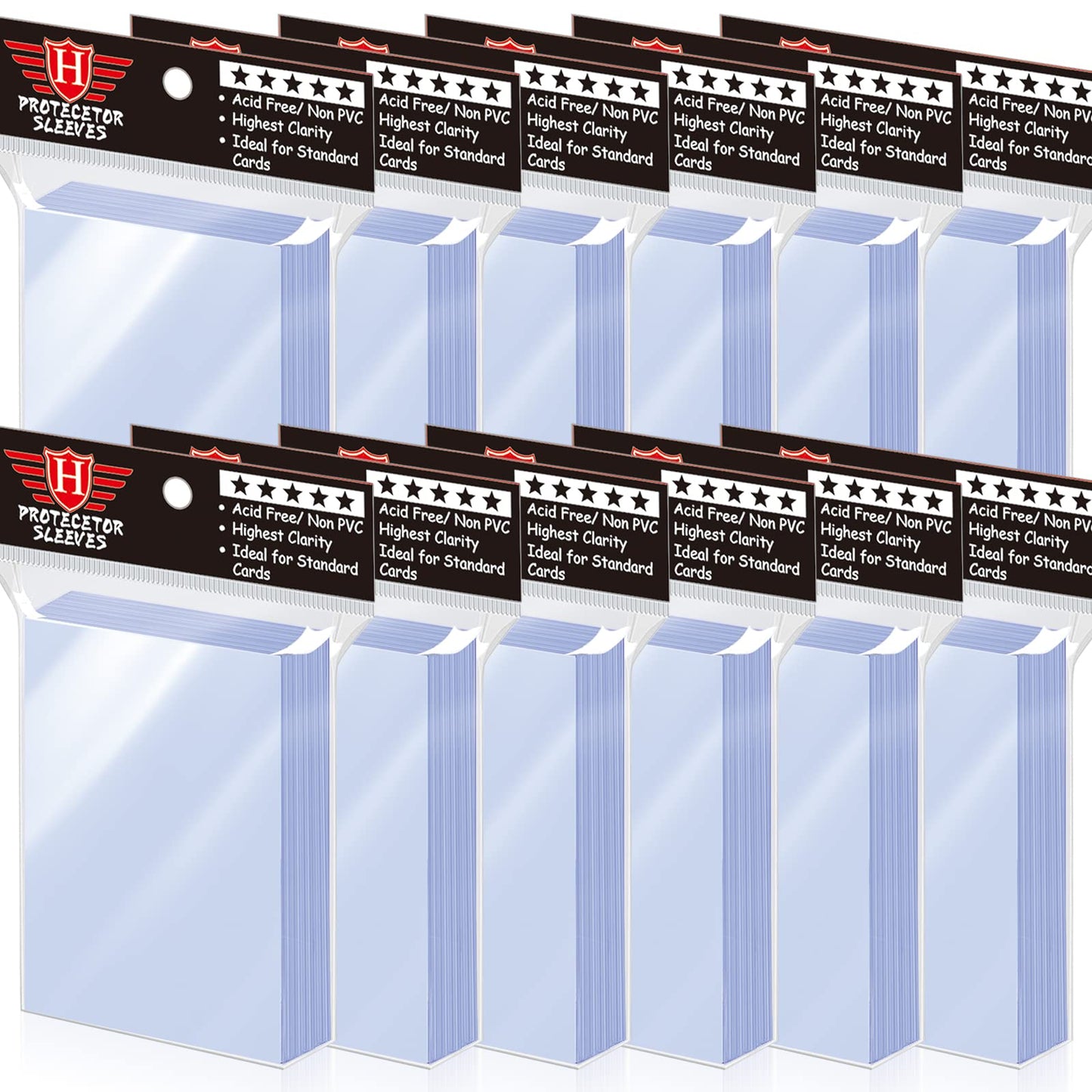 1200 Counts Card Sleeves Toploaders for Trading Card, Soft Clear Card Protective Sleeves Deck Card Protectors Fit for Baseball Cards, Sports Cards, MTG, Yugioh Card Game Card Standard Cards