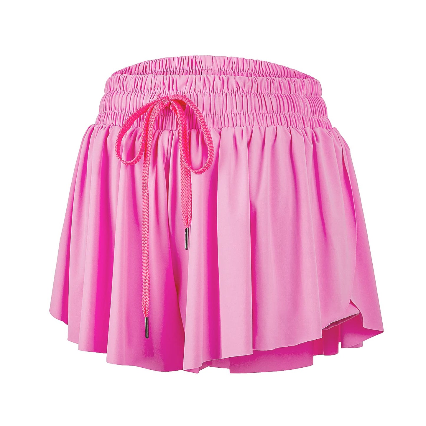 Blaosn Flowy Athletic Shorts for Women Gym Yoga Workout Running Wear Sweat Spandex Tennis Skorts Skirts with Pockets Cute Comfy Teen Girls Trendy Clothes Summer(XXS,hot pink)