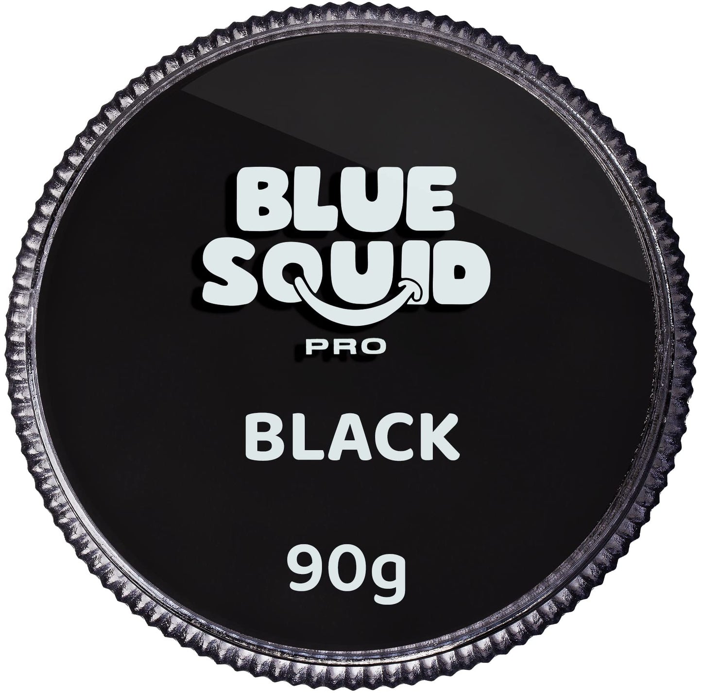 Blue Squid PRO Face Paint - Professional Water Based Single Cake Facepaint & Body Paints - SFX Makeup, Kids Adults Face Painting for Costume, Halloween, Cosplay - Classic Black 90g / 3oz