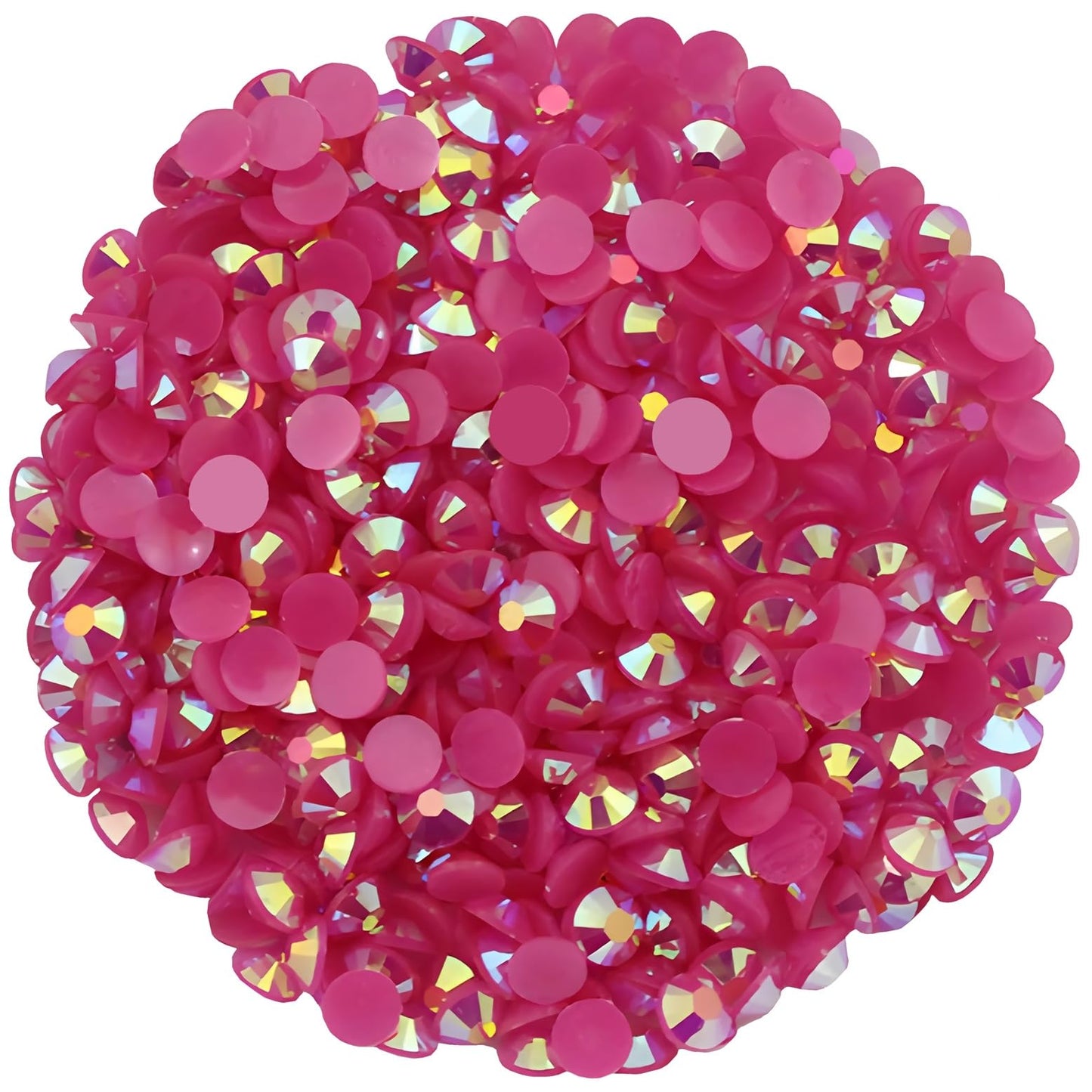 4500 Pcs SS6 2mm AB Flatback Rhinestones for Nails Art Crafts Glitter Round Shine Gems Crystals DIY Clothes Shoes (Dark RoseRed AB)