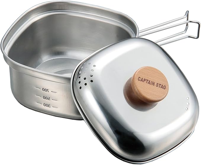 UH-4202 Stainless Steel Square Ramen Cooker, 0.3 gal (1.3 L), Made in Japan, Made in Japan