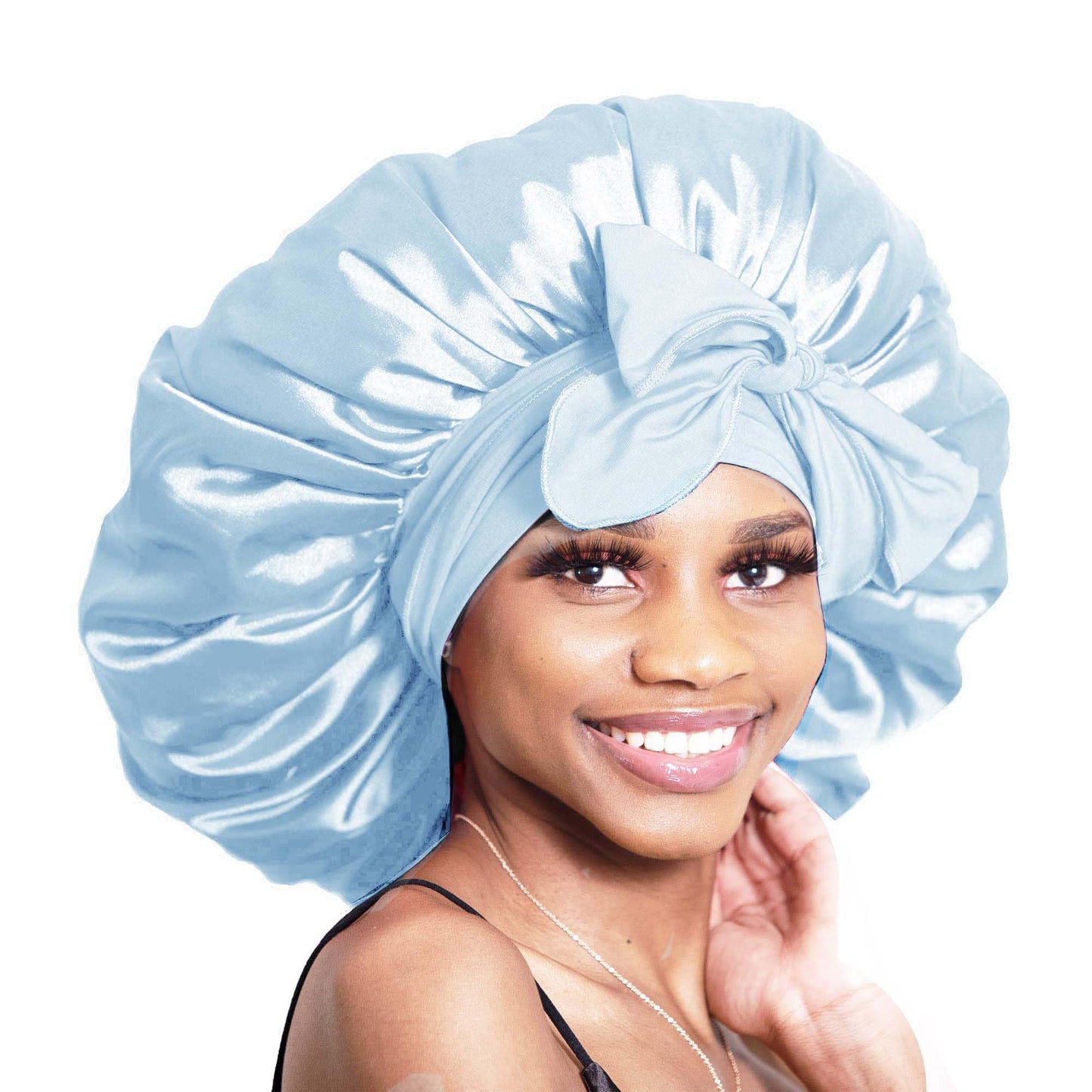 BONNET QUEEN Silk Bonnet for Sleeping Women Satin Bonnet Hair Bonnet Large Bonnet Night Sleep Cap Scarf wrap for Curly Hair with