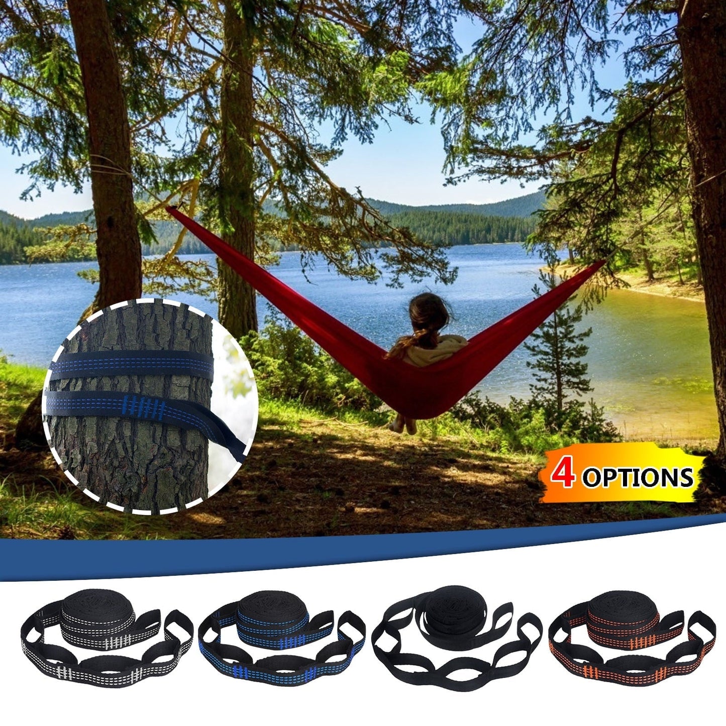 Hammock Straps Special Reinforced Polyester Straps 5 High Load-Bearing Outdoor Hammock Straps