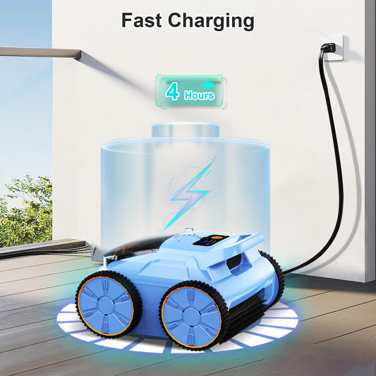 (2025 New) Robotic Pool Vacuum, Robotic Pool Cleaner for Inground Pools, Pool Robot with Smart Navigation, Floor/Wall/Waterline Cleaning, 180 Mins Runtime for Pool Up to 2100 Sq.ft