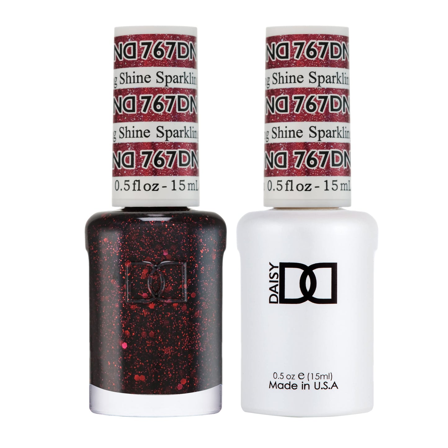 DND Gel Polish Set - 1 each of Red Gel Polish and Red Nail Polish, 767 Sparkling Shine, 0.5 Fl Oz