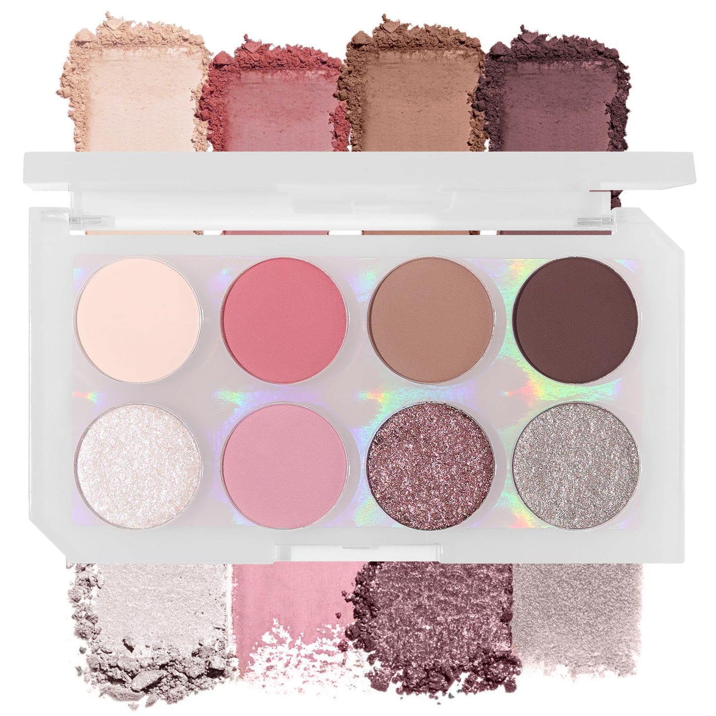 UCANBE 8 Colors Eyeshadow Makeup Palette, Nude Shimmer Matte Metallic Rose Taupe Neutral Eye Makeup Pallet, Natural High Pigmented Blendable Eyes Shadow Travel Size Kit