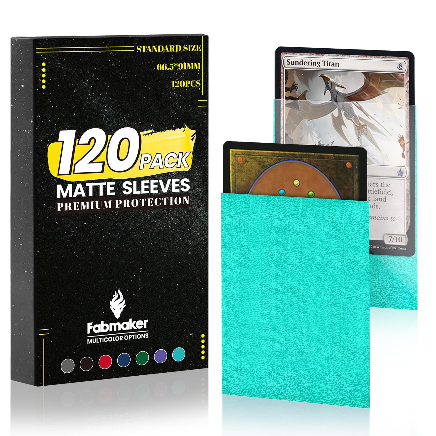 120Pack MTG Card Sleeves Toploaders for Trading Cards, Matte Card Sleeves Deck Card Protectors, Standard MTG Sleeves Perfect Shuffling Fit for Magic, Baseball Card,Sports Cards,Game Card, 66x91mm