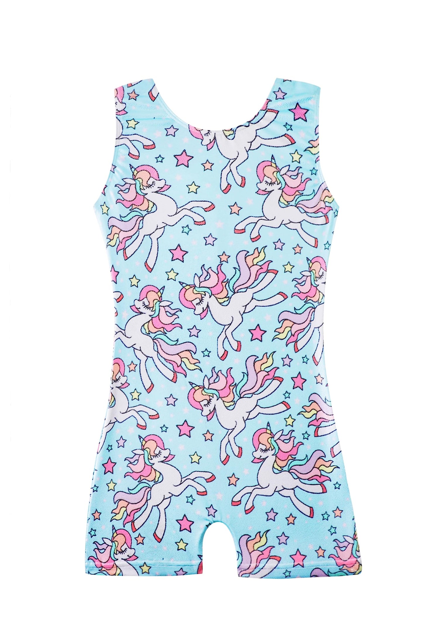 HOZIY Leotards for Toddler Girls Gymnastics 5t Sky Blue Unicorn Rainbow Unicorn Stars Size 5-6 Year Old Tumbling Outfits Biketard Sparkle Leotardos Para Gimnasia Ninas