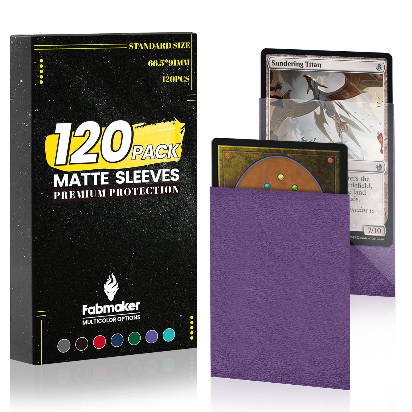 120Pack MTG Card Sleeves Toploaders for Trading Cards, Matte Card Sleeves Deck Card Protectors, Standard MTG Sleeves Perfect Shuffling Fit for Magic, Baseball Card,Sports Cards,Game Card, 66x91mm