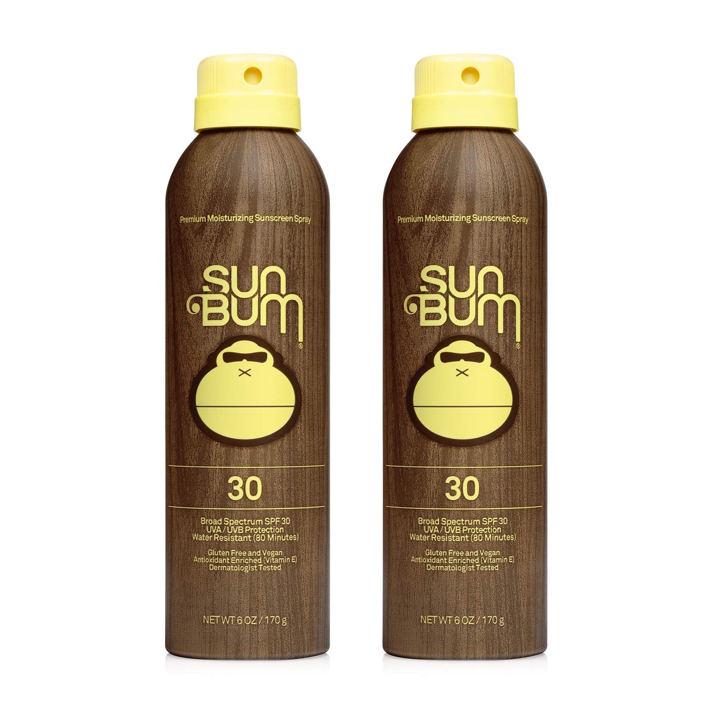Sun Bum Sun Bum Original Spf 30 Sunscreen Spray Vegan and Reef Friendly (octinoxate & Oxybenzone Free) Broad Spectrum Moisturizing Uva/uvb Sunscreen With Vitamin E 2 Pack