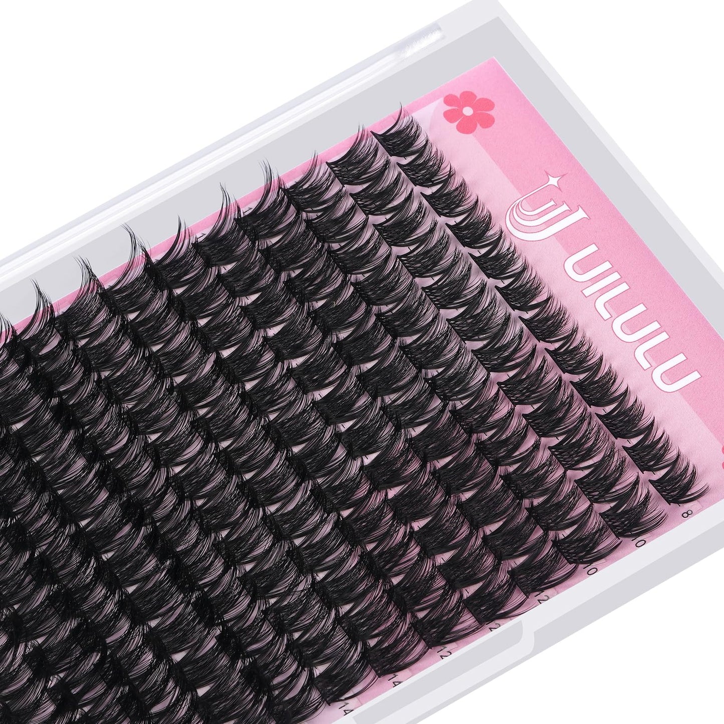 UILULU Lash Clusters Natural Individual Lashes Clusters 168 Count 0.07D 8-18MM Mix D Curl Eye Lashes False Lashes DIY Eyelash Extension at Home (U04 Lash Only)