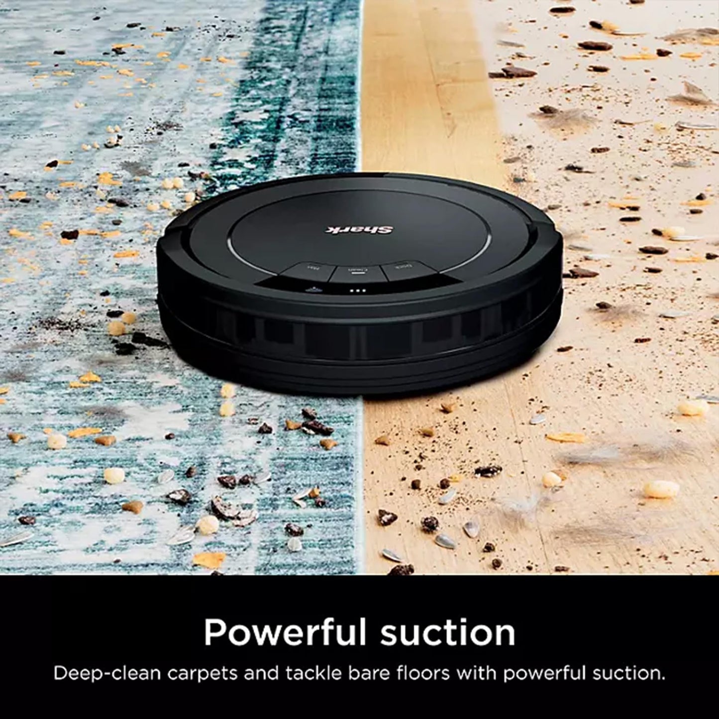 Shark ION Robot Vacuum, Wi-Fi Connected with Bonus Dual Edge Side Brushes, UR755, Black