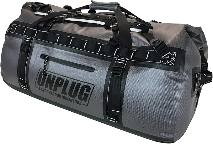 UNPLUG Ultimate Adventure Bag | 1680D Heavy Duty Waterproof Bag | Large Travel Duffle Bag which can be Used for Camping, Motorcycling, Boating, or Hunting
