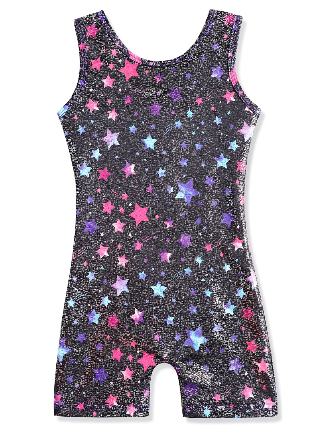 HOZIY Girls Gymnastics Leotards 5t 5/6 Years Biketards Gymnastics Outfits Bodysuits for Kids Black Meteor