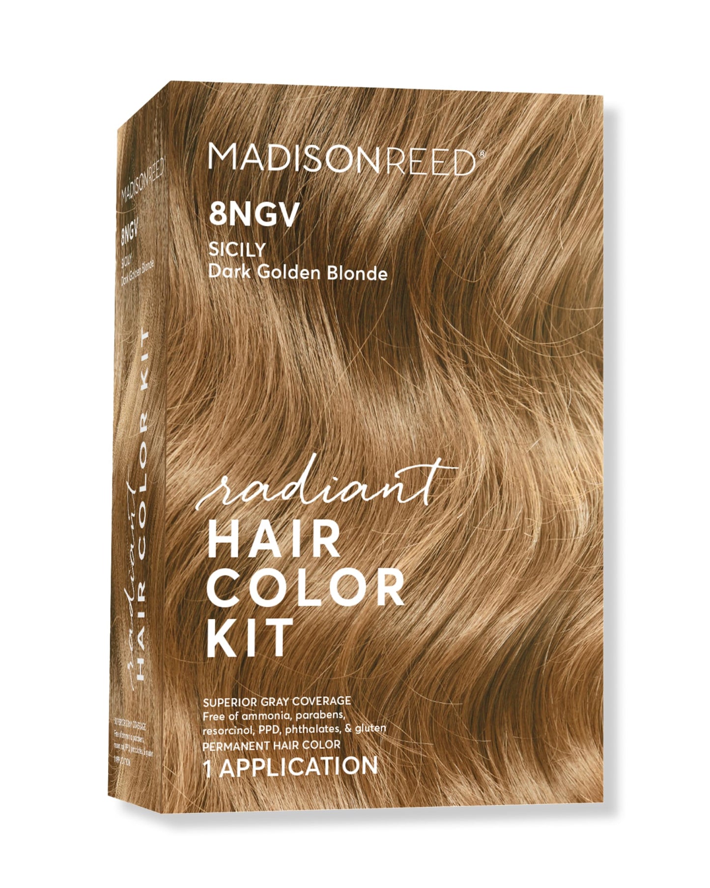 Madison Reed Radiant Hair Color Kit, Dark Champagne Blonde for Superior Gray Coverage, Ammonia-Free, 8NGV Sicily Blonde, Permanent Hair Dye, Pack of 1