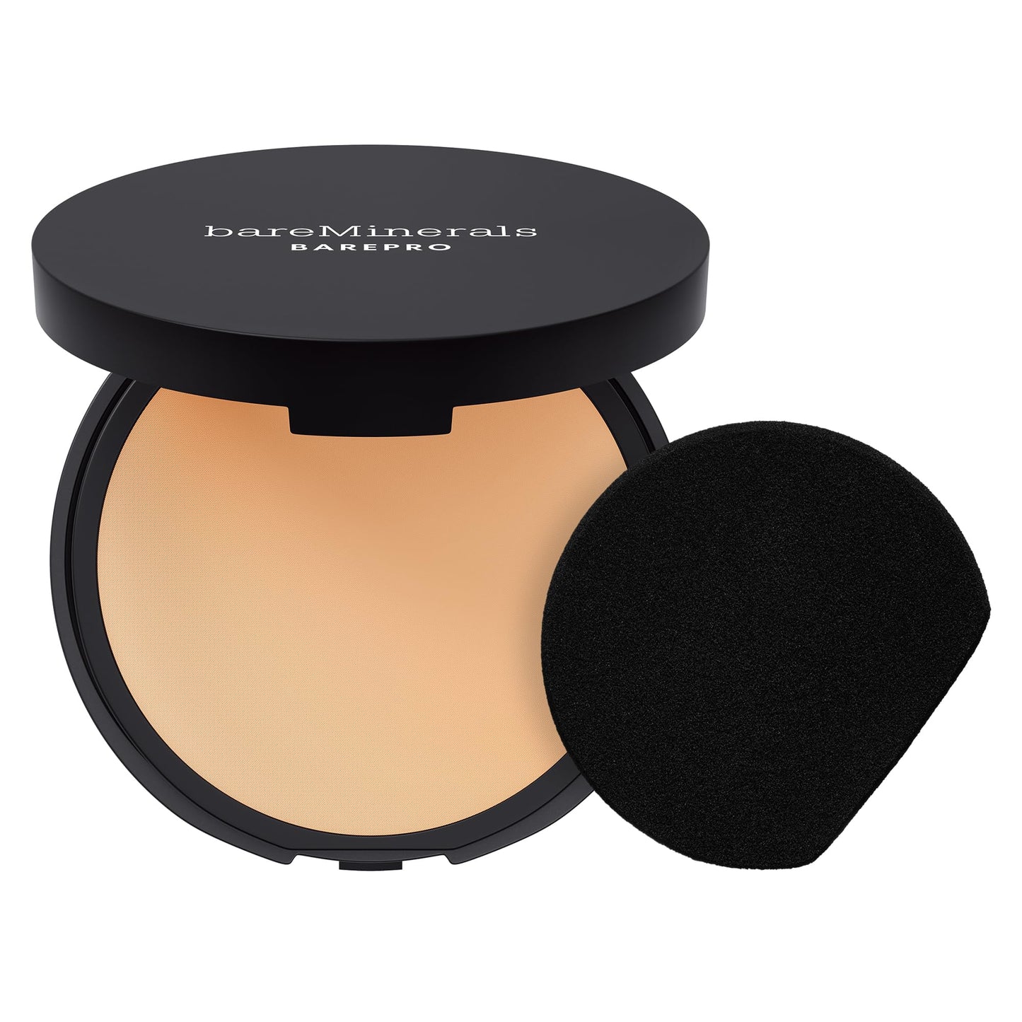 bareMinerals Barepro 24HR Skin-Perfecting Powder Foundation, Matte Pressed Powder Foundation Full Coverage with Plant-Based Squalene, Oil Control, Vegan - Fair 15 Warm