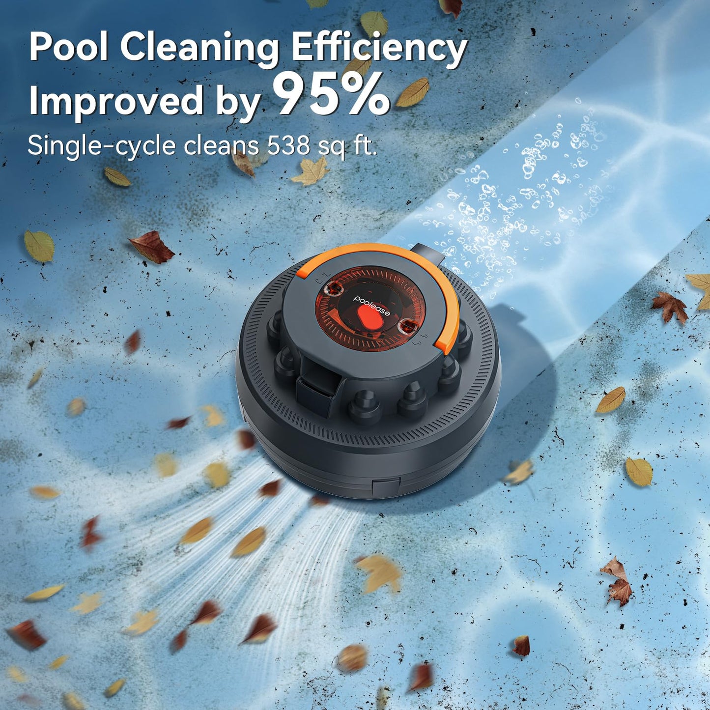 X2 Cordless Pool Cleaner Robot, Robotic Pool Vacuum for Above/In Ground Pool, 45W Dual-Motor, Self-Parking, Enhanced with 2L Debris Capacity