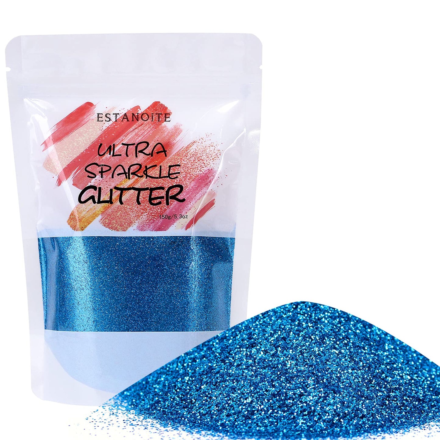 Holographic Fine Glitter, 150G Multipurpose Black Extra Fine Craft Glitter For Resin Arts And Crafts, Body Nail Art Eye Face Hai