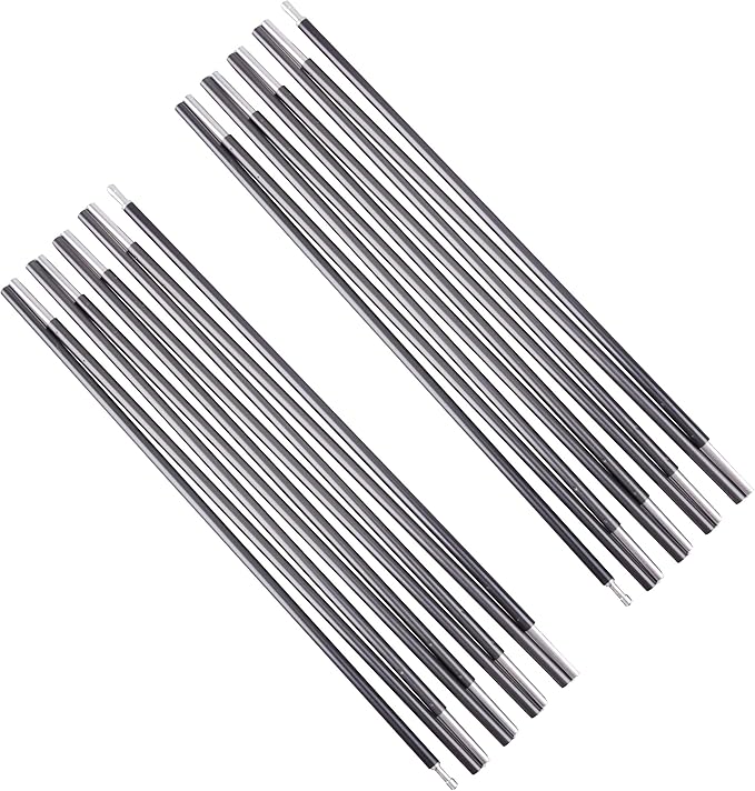 Azarxis Tent Poles Aluminum Tent Rod Replacement Camping Accessories, Multifunction Lightweight Tent Poles Repair Kit, 7001 Series Aircraft-Grade Aluminum - 2 Poles