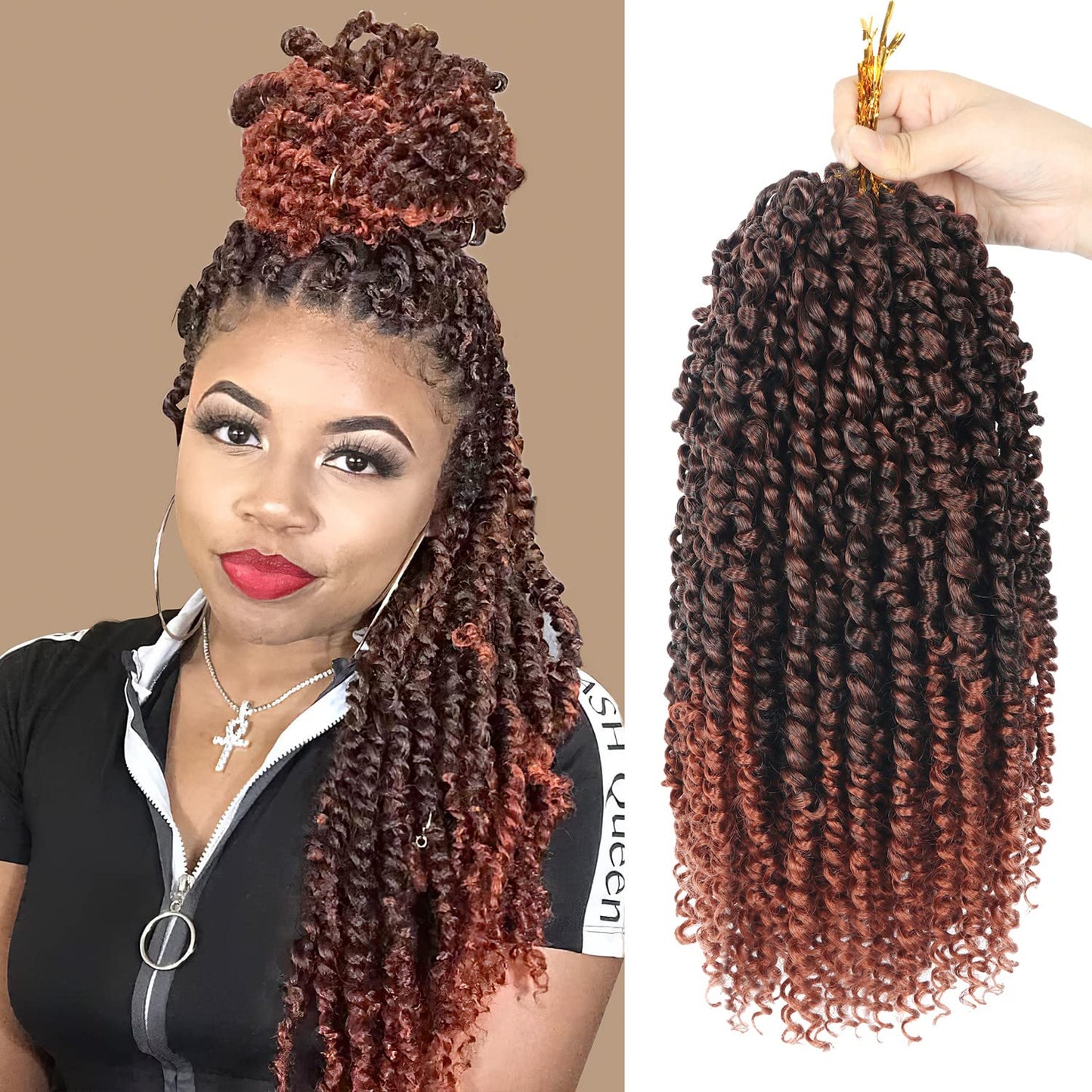 Bileaf Passion Twist Hair Pretwisted Passion Twist Crochet Hair 14 Inch Crochet Hair Passion Twists, Short Passion Twists Hair P
