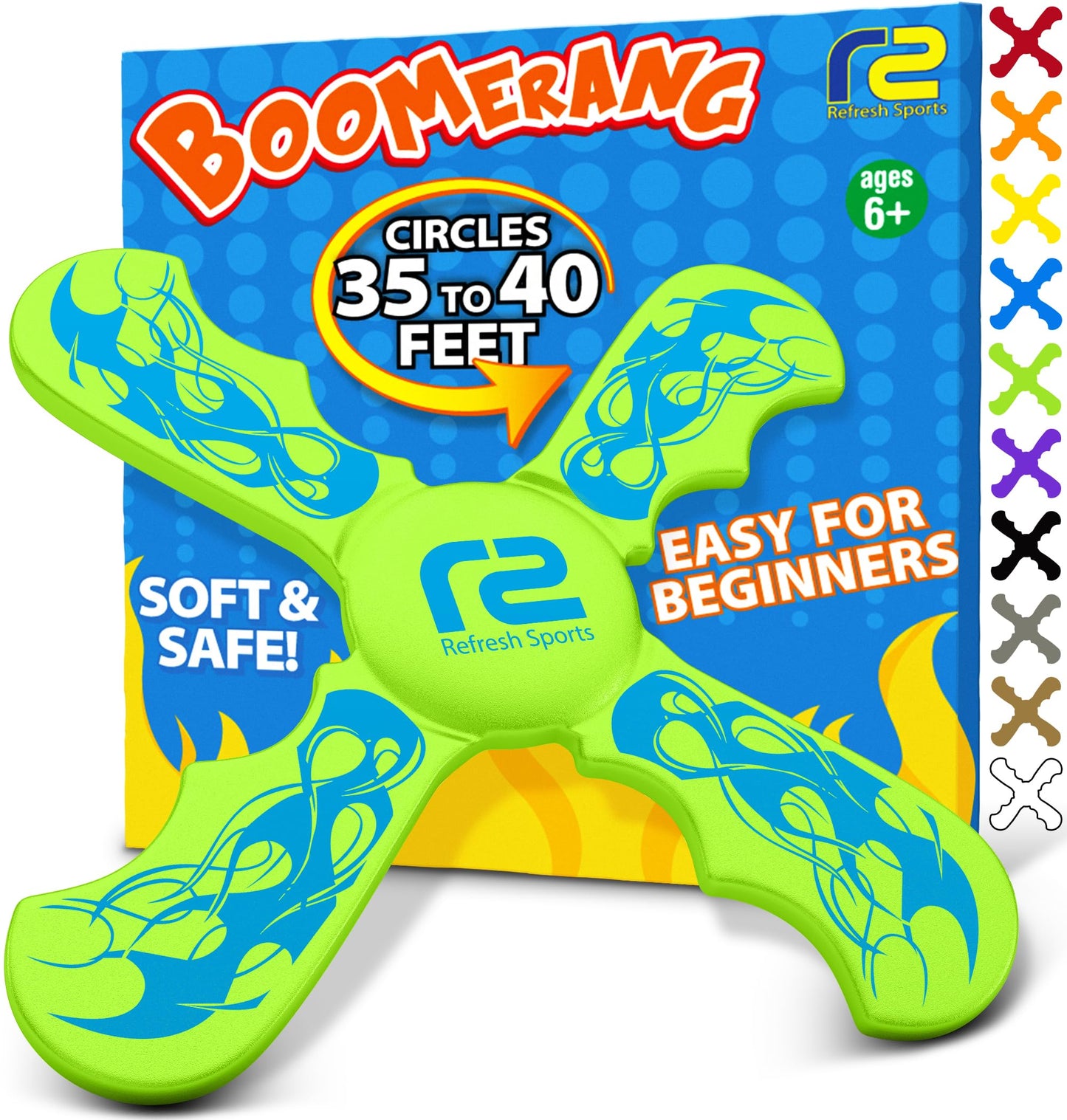 Boomerangs for Kids: Best Soft Flying Toy for Kids Boomerang - Easter Basket Stuffer For Boys & Girls - Outdoor Flying Disc Beach Frisbbee for Kids - Fun Gifts for Boys Toys age 6 7 8 9 10 11 12 & Up