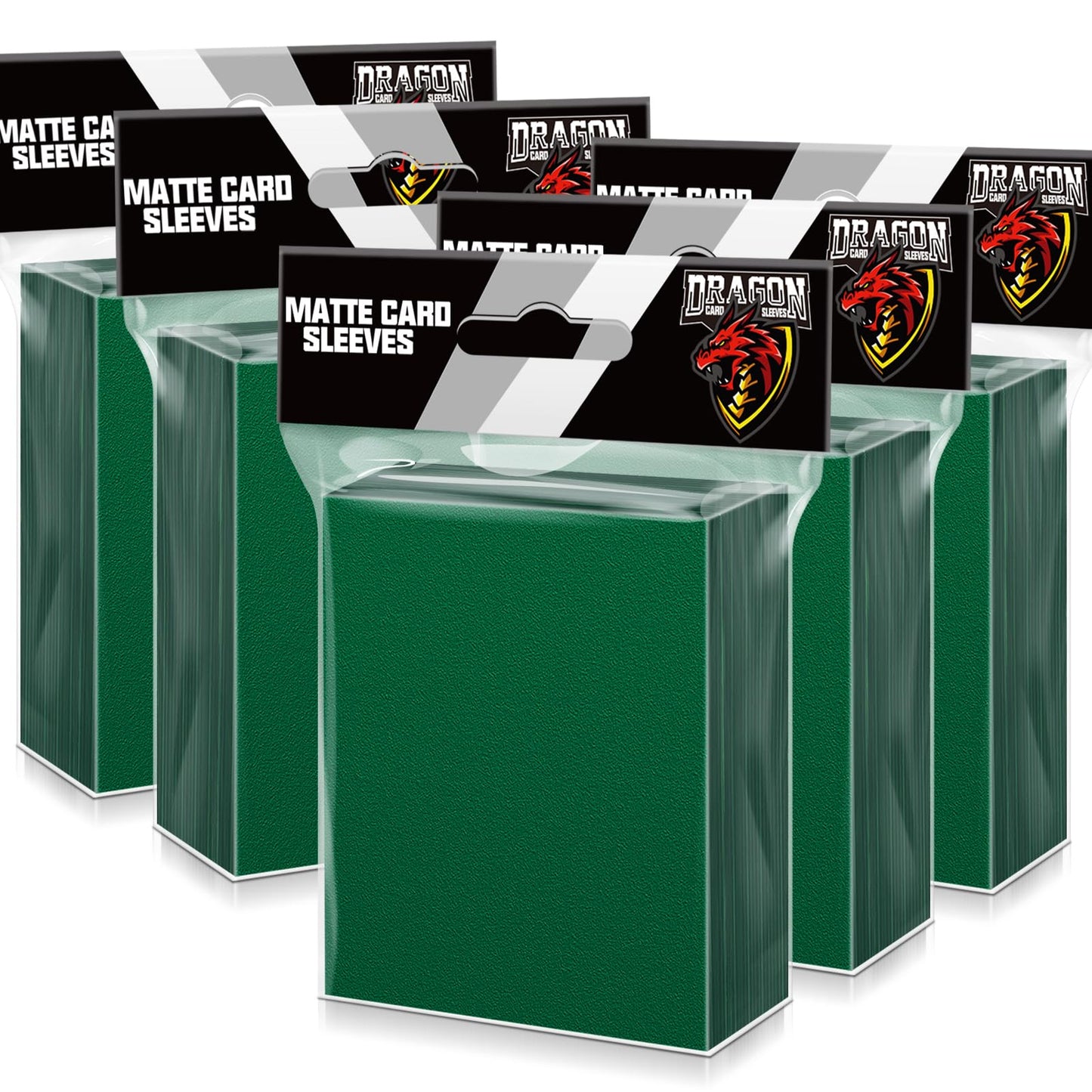 500 Pcs Card Sleeves for Trading Card, Matte Card Sleeves Deck Card Protectors Compatible with Baseball Cards, Sports Cards, Game Cards (Green)