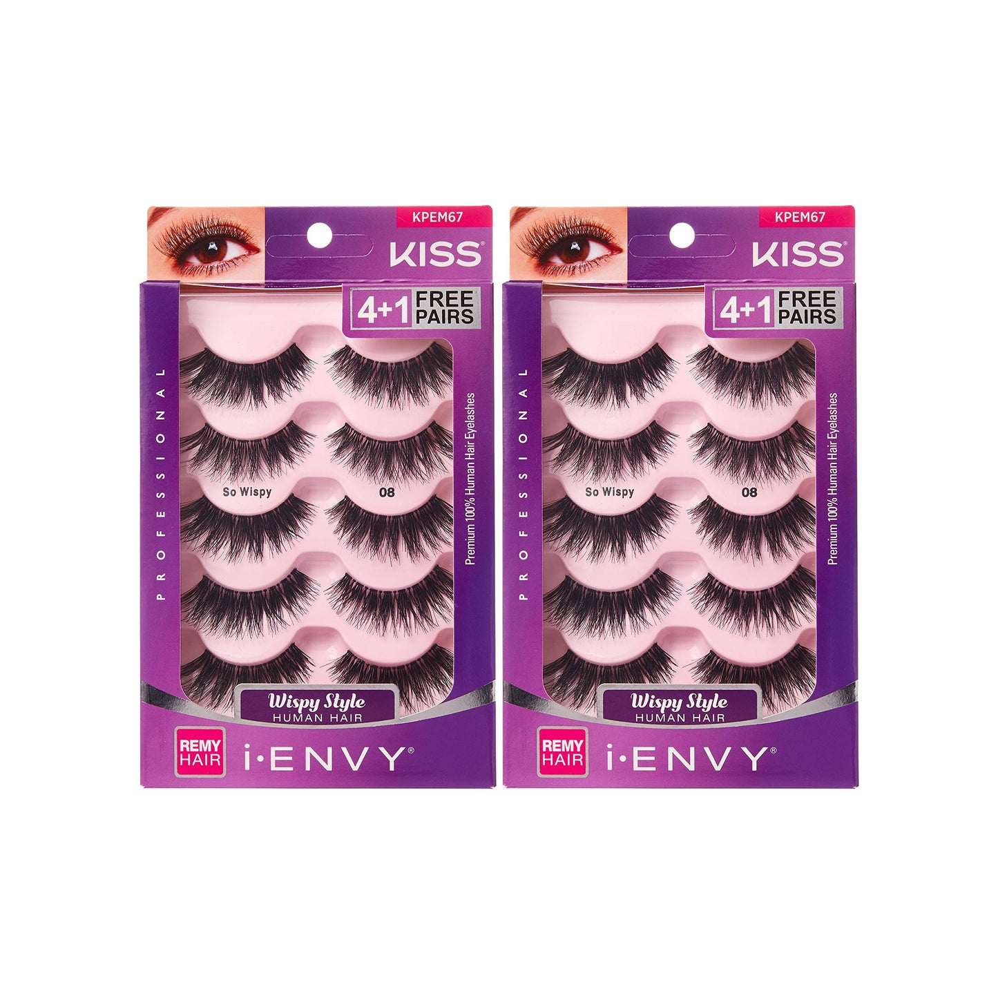 i-ENVY So Wispy Multi Pack Natural WIspy Made of Natural Hair 5 Pair