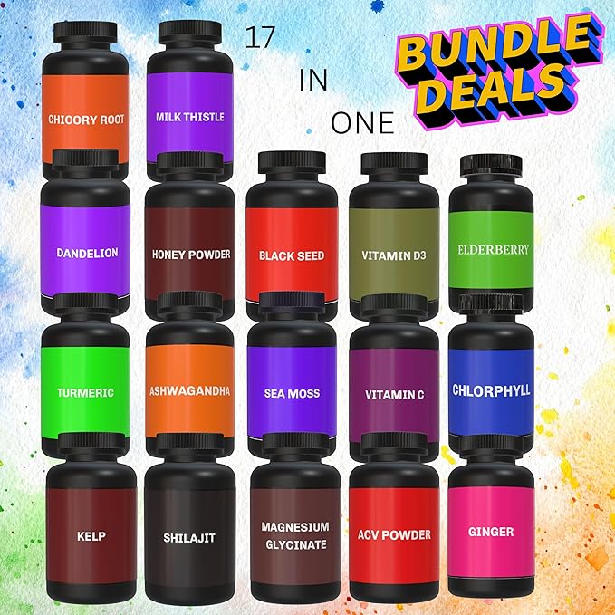 3 in 1 Pure Shilajit Resin Irish Sea Moss with Black Seed Oil and Magnesium Glycinate for Ultimate Gut Health and Vitality 90 Pills Each